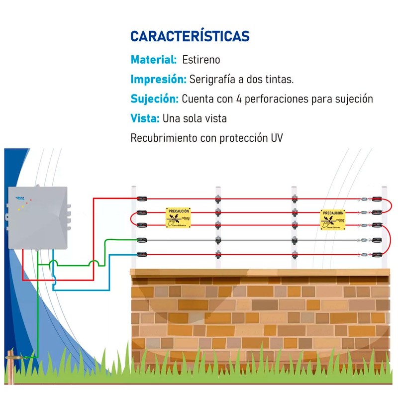 Kit 5 Letreros Alto Votaje Para Cercas Electrificadas