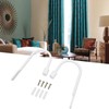 2Pcs Curtain Holdbacks U Shape Carbon Steel High Hardness Powder