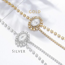 Aceorna Gothic Hair Jewelry Bride Wedding Head Chain Crystal Layering Hair Piece Rhinestones Head Piece Festival Holloween Bridal Hair Accessories for Women and Girls (Bridal-Gold)