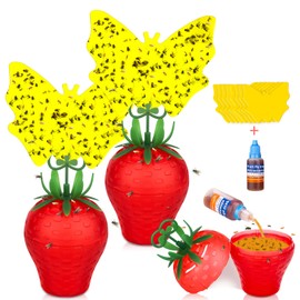 Fruit Fly Traps for Indoors, Gnat Killer Pet&People Safe, Effective Flying Insect Trap, Easy Use Fruit Flies Catcher for Mosquitoes,Moths, Durable Flies Hunter with Sticky for Home Plants