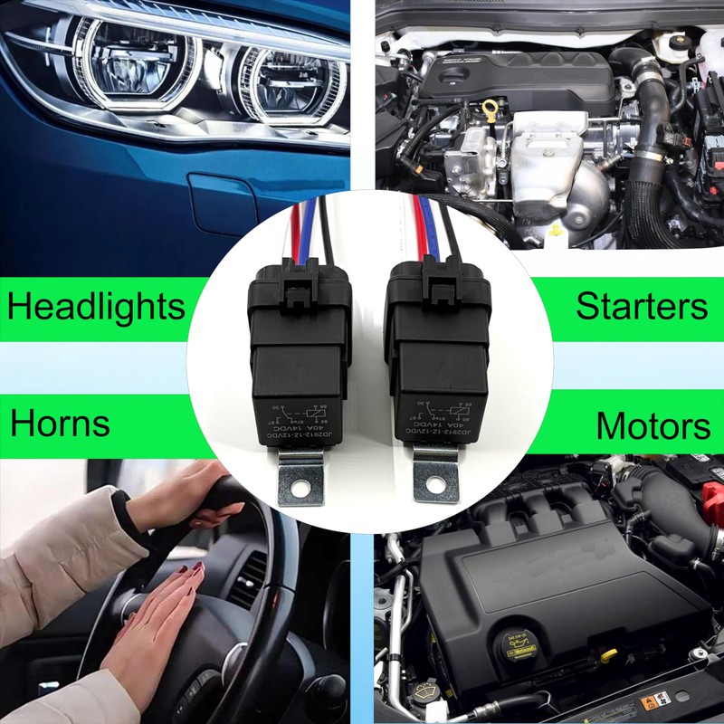 JD2912 Car Waterproof Heavy-Duty Relay Harness, 40AMP 12V DC Waterproof