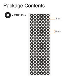 uxcell 2400Pcs 3D Scanner Markers 3mm for 3D Scanner, 3D Tracking Dots Reference Point Markers, 3D Target, Diffuse Reflection Markers for 3D Scanner Optical Tracking(ID 3mm OD 5mm)