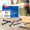 Bopowo(100pcs) #8×2" Black Truss Head Wood Screws Quick Metal Self