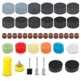 268 Pieces 25 mm Sanding Discs Velcro Wet Dry Sanding Pads Sanding Discs Pad Kit Grit 60-10000 Round Sanding Pads for Wood Resin Automotive Metal