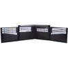 Mens Bi-Fold Soft Nappa Leather RFID Protected Wallet with Multiple