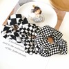 Checkered Plaid Hair Scrunchies Black White Checkerboard BW17 (Black White