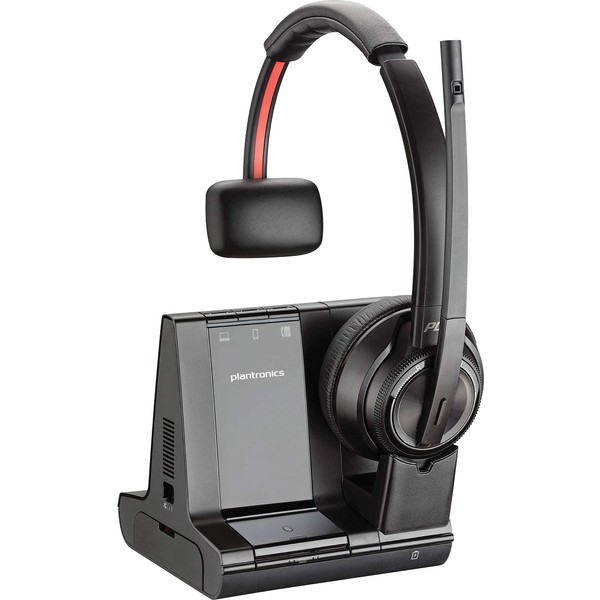 Plantronics Savi 8200 Series Wireless Dect Headset System, Black (Renewed)