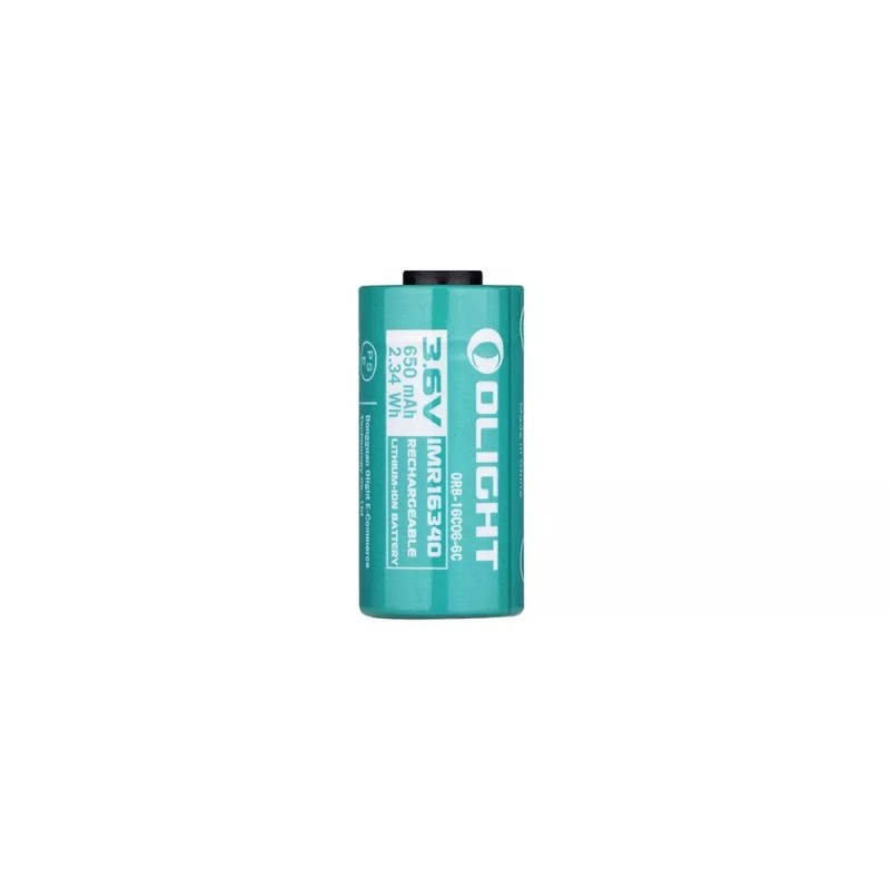 Olight ORB-16C06-6C IMR16340 650mAh Battery for Perun 2 Mini, Perun
