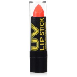 Neon orange UV reactive Lipstick, cosmetically certified formula made in the UK that glows under UV light.