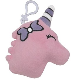 iscream Bubble Gum Scented Plushie Unicorn with Bow Mini Microbead Pillow Backpack Charm