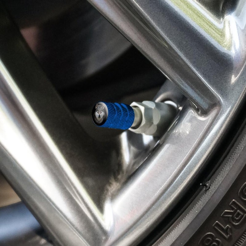 Grey Wolf Head Valve Stem Caps for Tire Rim Wheel