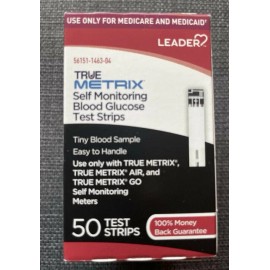 TRUE Metrix Blood Glucose 300 Test Strips (6 Boxes Of 50 Count) Exp: 12/31/2026