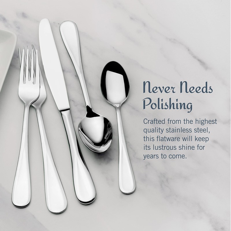 Mikasa Bravo Flatware Set for 12, 65 Piece 18/10 Stainless