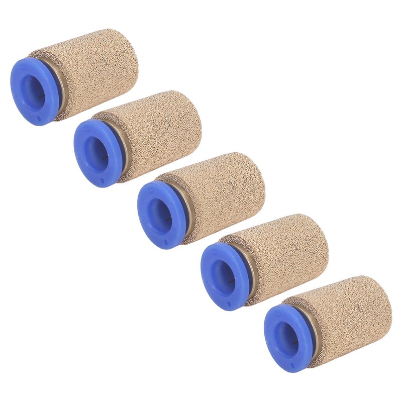 5Pcs Pneumatic Exhaust Muffler Pipe Connection Noise Filter Brass Silencer