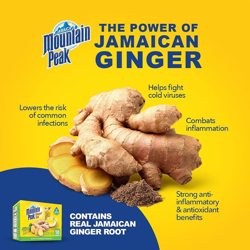 Jamaica Mountain Peak Original Ginger Tea, Sweetened,1.98 Ounce (Pack of