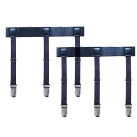 YOUTHWIE A Pair of Men's Shirt Stays,with Anti Slip Clips, Adjustable Elastic Shirt Clips, Suitable for Daily Wear by Office Lawyers, Workers,Police Officers, Soldiers, Etc