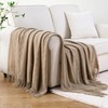 BATTILO HOME Tan Throw Blanket for Sofa Couch Office Living