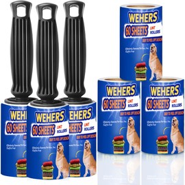 Lint Rollers, 360 Sheets Lint Rollers for Clothes with 6 Refills Lint Rollers for Pet Hair, Dust, Lint, Sofa, Bed and Carpet, Extra sticky & Easy peeling