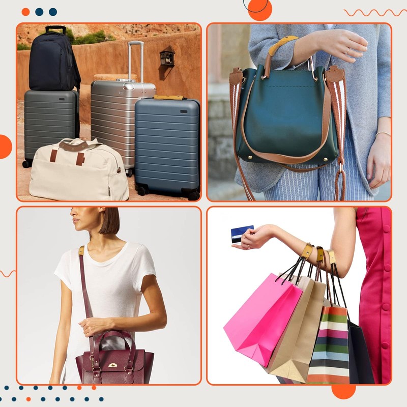 IUAQDP 2 Pieces Handbag Handle Leather Wrap Cover, Luggage Bag