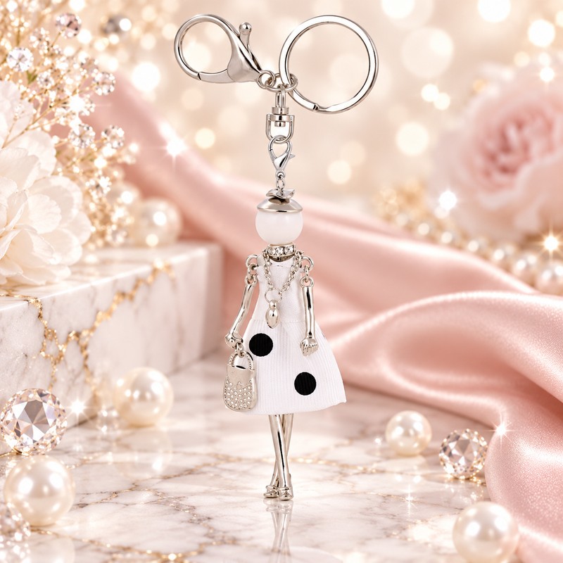 Handmade Tassel Fashionista Doll Keychain for Bags & Keys –