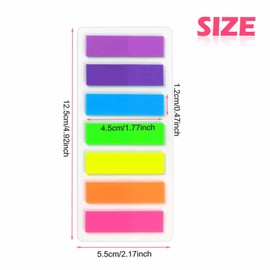 Hanyousheng Sticky Notes, 1120Pcs Index Tabs, Page Markers, Mini File Tabs, Book Markers, Bright Colors Page Index Stickers, Writeable Labels for Page Marking, with a Storage Bag (7 Colours)