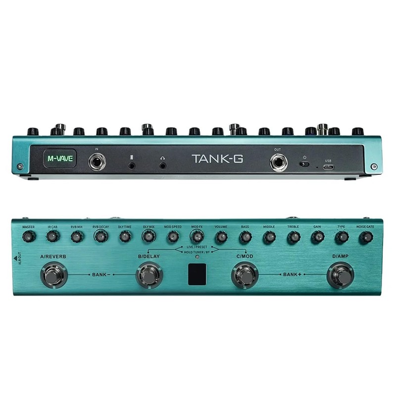 M-VAVE TANK-G Multi-effects Guitar Pedal, 36 Presets, Rechargeable Battery, Delay,