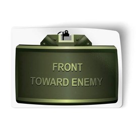 Claymore Mine Front Toward Enemy Vinyl Car Bumper Window Sticker 11" x 8"