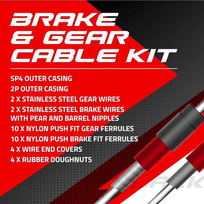 Clarks Cycle Systems Universal Stainless Steel Brake and Gear Cable