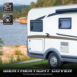 Flanged Outlet NEMA 5-15 15 Amp Grounding Straight Blade Receptacle with Covers, ETL Listed, 120 Volt, 2 Pole-3 Wire, Commercial/Industrial Grade