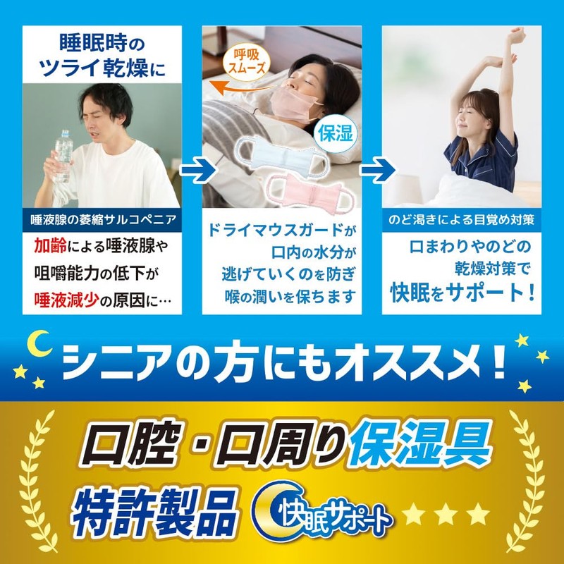 Dry Mouth Guard, White, 50 Sheets (Made in Japan)