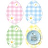 FYSUIMU 4 Pcs Easter Egg Plastic Placemats Buffalo Plaid Daisy