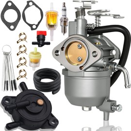 15004-0953 15003-2943 Carburetor Fits for Kawasaki Mule 600 610 SX XC SC 4x4 Models KAF400 KAF400B KAF400A KAF400C KAF400E KAF400D 2005-2019 with Mounting Gaskets & Fuel Pump