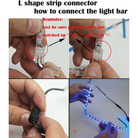 GTIWUNG 2-Pin LED Strip Connector 3528 2835 8 mm LED Strip Connector, DC Connection Cable, Pack of 16