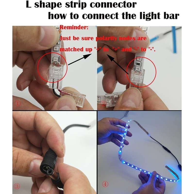 GTIWUNG 2-Pin LED Strip Connector 3528 2835 8 mm LED