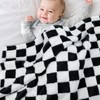 HOMRITAR Checkered Baby Blanket for Boy Girls Ultra Soft Fluffy