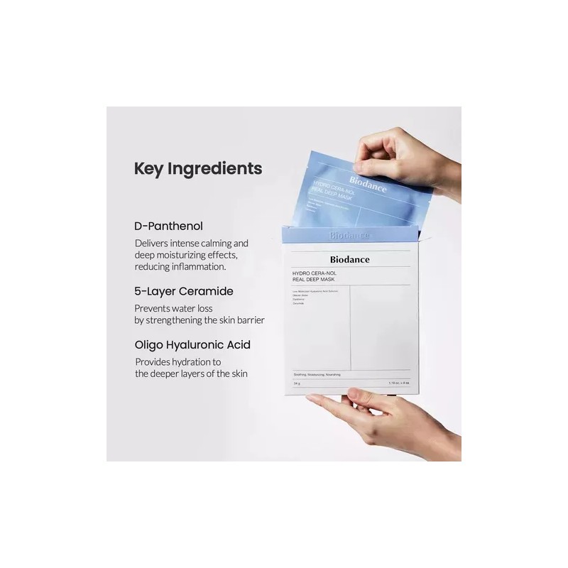 Biodance Hydro Cera-nol Real Deep Mask 4 Piezas Tipo De
