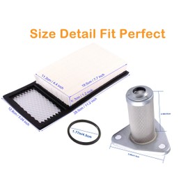 Podoy Golf Cart Tune Up Kit for Compatible with EZGO TXT with 26591G01 Oil Filter AM116304 Fuel Filter Spark Plug Kit 72368G01 4 Cycle 295cc/350cc 1994-2005