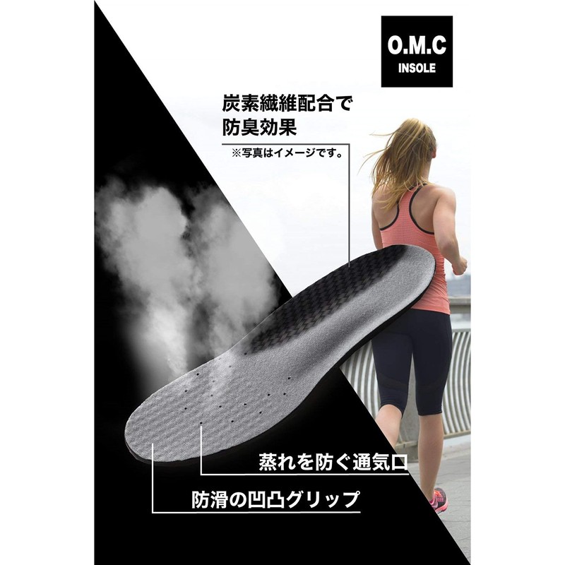 O.M.C. Tokyo Insole, with Ergonomic Impact Absorption, black