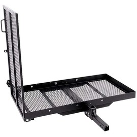 New Mobility Carrier Ramp Hitch Mounted 46.2 x 26.8 x 38.7 500 lbs for Wheelchair Electric Scooter Medical Disability with Rack Ramp Capacity Steel w/3" Rail Fit 2" Hitch Receiver SUV Truck Van Car