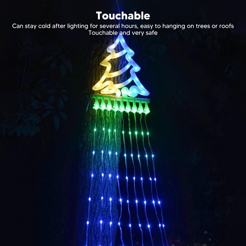 Christmas Waterfall Lights 305 LED 9 Strings 10 Modes Christmas