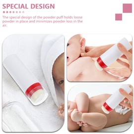 VICASKY 6pcs Portable Talcum Powder Holder Puff Travel Powder Puff Box for Newborns Safe and Convenient Storage Go Use