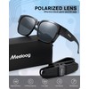 Meeloog Polarized Fit Over Glasses Sunglasses for Women, Square Wrap