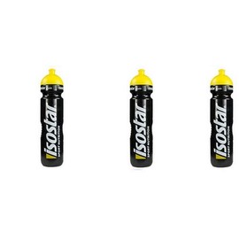 Isostar Sports Water Bottle, 1000 ml, BPA-Free, Water Bottle for Running, Cycling, Gym, Hiking, Practical and Leak-proof Push & Pull Closure (3 x 1000 ml)