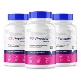 EZ Prostate (3 Pack) EZ Prostate Capsules, Easy Prostate Advanced Supplement (180 Capsules)