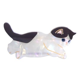 Cute Cat Hair Clips,Novelty Acetate Claw Clip for Women,Jumping Cat Hair Clip