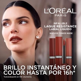 Infaillible Laque Resistance Nudes, favorece cualquier tono de piel, sujeción 16H sin decoloración, resistente a las manchas, color beige 223 tostado