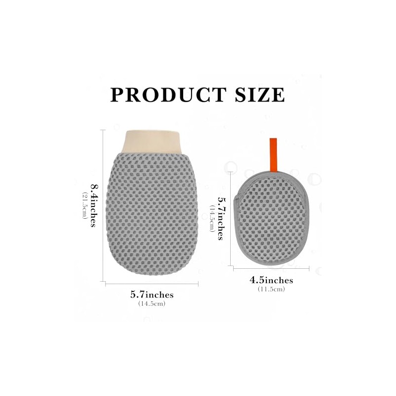 Juego Piezas Bolsa Jabón Malla Texturizada Guante Exfoliante Baño Manoplas