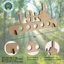 Sugeru Unusual Money Gifts 20th Birthday - 19+1 | Funny Funny Money Gifts Sign | Guest Book Gift | Wooden Deco for Anniversary Friends/Family/Man/Women Creative (20)