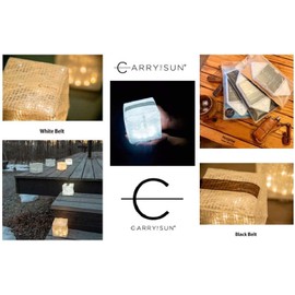 CARRY THE SUN CTSC-BKM Solar Lantern, Cool Bright Black Belt, Medium Size