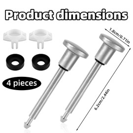 4 Set Tub Spout Diverter Repair Kit, Includes Diverter Valve Stems & Seals & Gates Shower Diverters Repair Replacement Kit for Repairing Leaky Bath Tub Faucet Bathtub Spout (Silver)